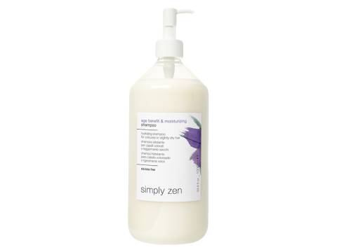 SIMPLY ZEN AGE BENEFIT & MOISTURIZING SHAMPOO Drėkinantis Šampūnas Sausiems ir Normaliems Plaukams, 1000 ml